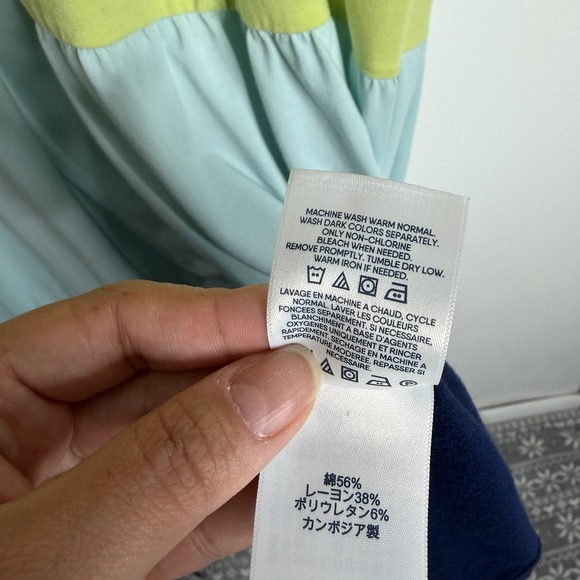 Lands' End Tiered Colorblock Sleeveless Maxi Sundress 1X Multicolor Stretch - Picture 6 of 8